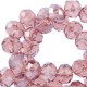 Top Glas Facett Perlen 6x4mm rondellen Transparent Amethyst